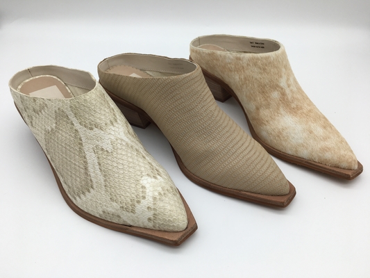 Scarpe di vestito di cuoio delle donne dell'OEM Toe Pointed Toe Brown chiuso ROHS