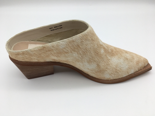 Scarpe di vestito di cuoio delle donne dell'OEM Toe Pointed Toe Brown chiuso ROHS